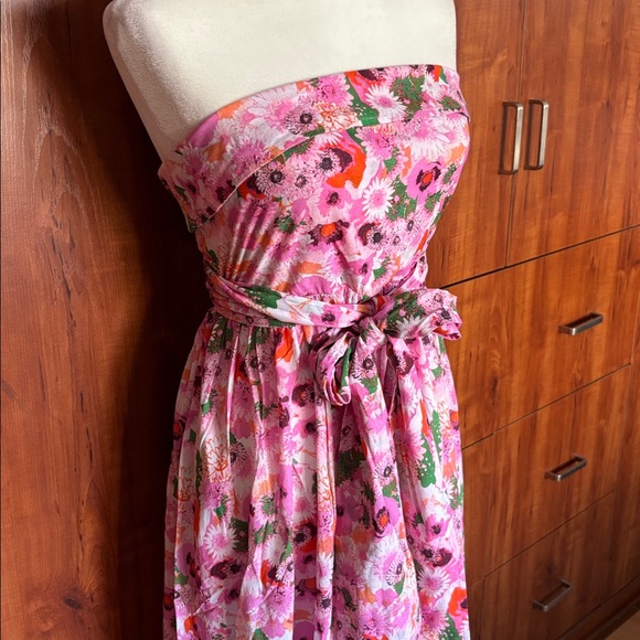 Ganni Organic Cotton Strapless Floral Maxi Dress - Picture 3 of 6